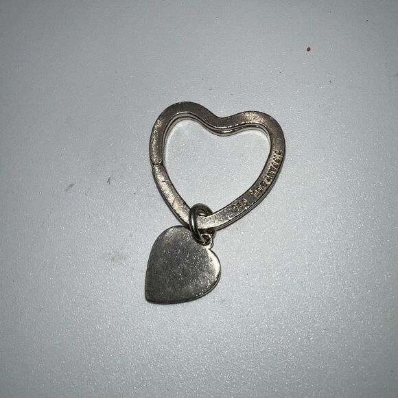 Tiffany & Co. Sterling Silver 925 Heart Shaped Dangle Heart Keychain with Box